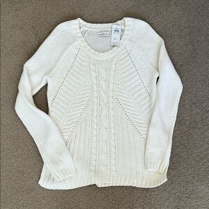 Abercrombie & Fitch Ivory Cable Knit Sweater